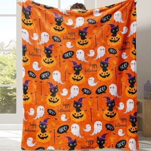 Halloween October throw blanket, soft and comfortable blanket, holiday blanket